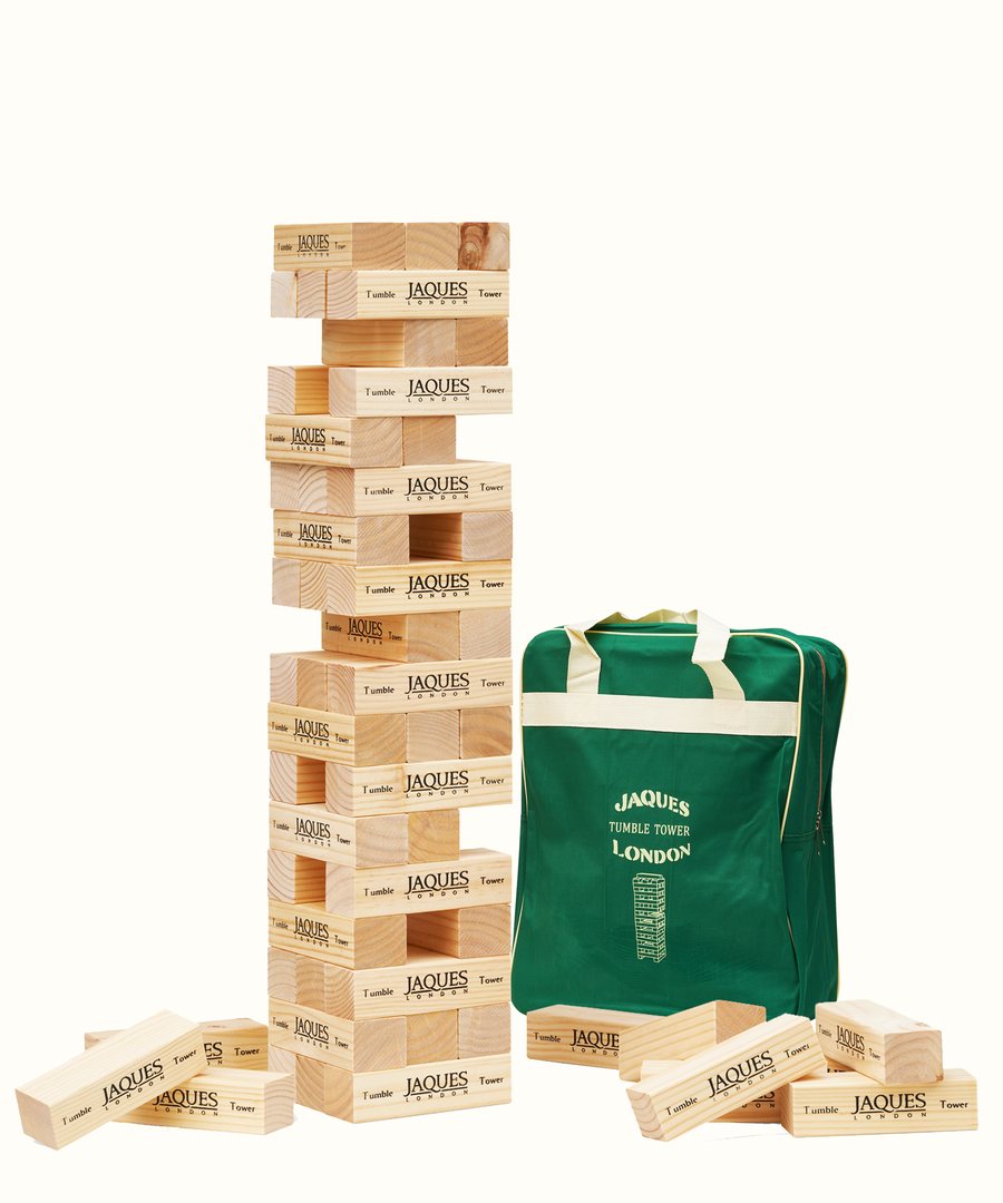 Jaques London wooden tumble tower, a classic real-play game